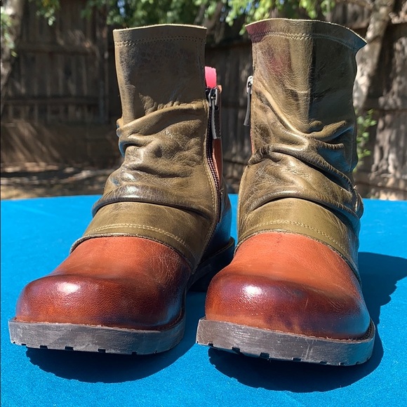 Jafa 2129 Olive & Brown Ankle Boots Size 37 - Picture 5 of 10